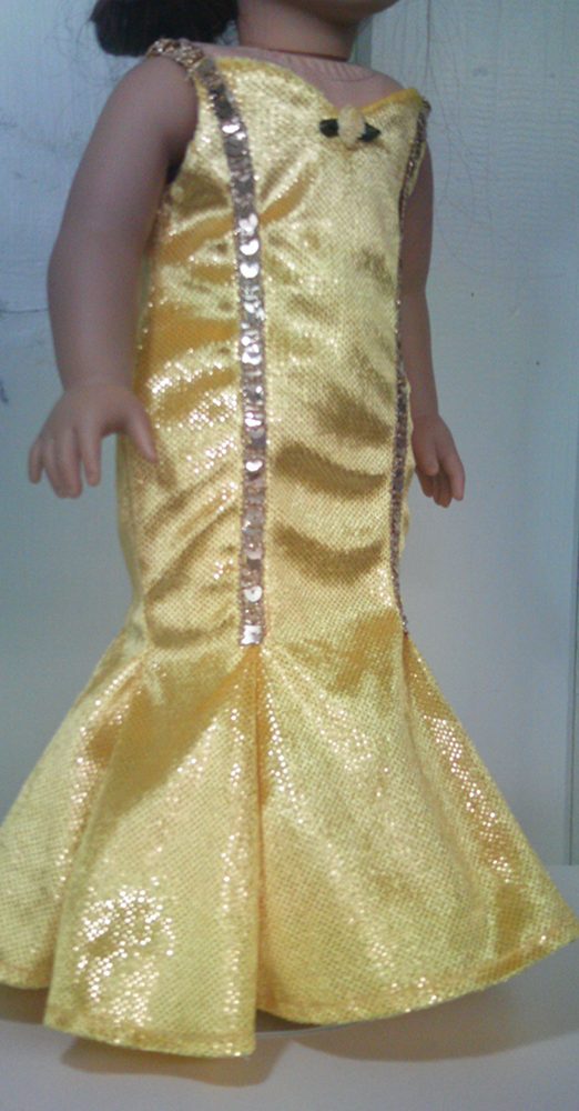 gold ballroom gown