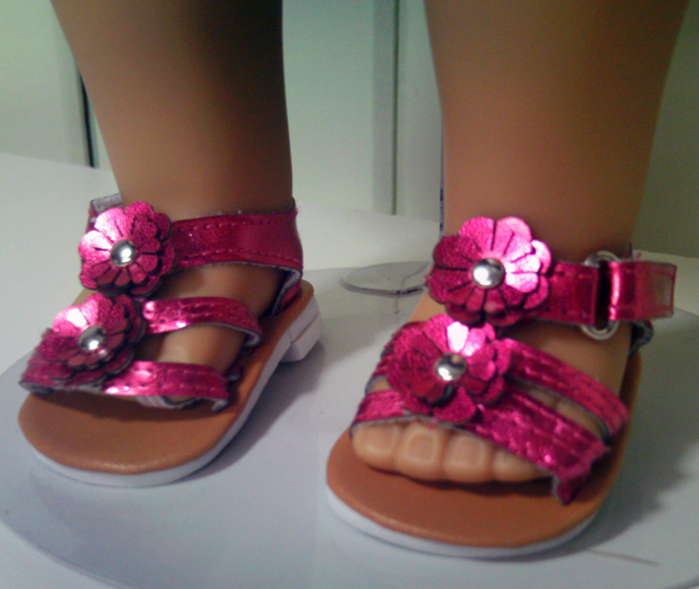 Hot Pink Sandals | An American Doll Closet