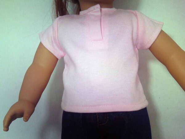 Pink Knit T-shirt with Snap Opening